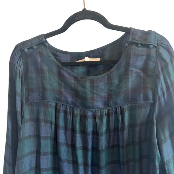 LOFT Medium Plaid Pattern Longsleeves Blouse - Picture 3 of 8